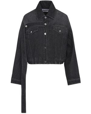 Jean Paul Gaultier Lapel Denim Jacket - Black