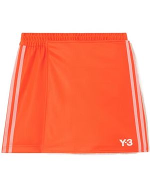 adidas Originals Y-3 Firebird Striped Knitted Shorts - Orange