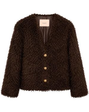 Twinset Button-Up Casual Jacket - Brown