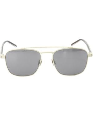 Saint Laurent Eyewear Aviator Sunglasses - White