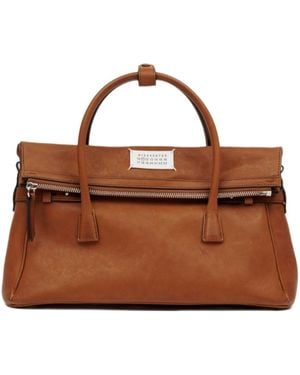 Maison Margiela Numbers Motif 5Ac Tote Bag - Brown