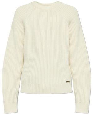 DSquared² Logo Plaque Knitted Jumper - Natural