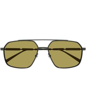 McQueen Eyewear Square Frame Sunglasses - Green