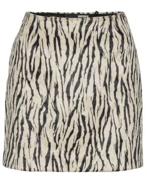 ROTATE BIRGER CHRISTENSEN Zebra Print Skirt - Natural