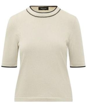 Fabiana Filippi Contrast Trim T-Shirt - Natural