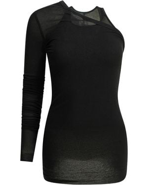Rick Owens 'Banana' One-Shoulder Tank Top - Black