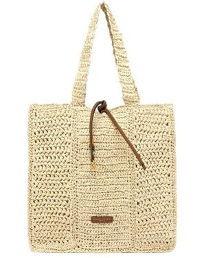 Gianni Chiarini Nefeli Crochet Tote Bag - Metallic