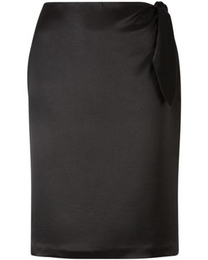 Saint Laurent Silk Satin Mini Skirt - Black