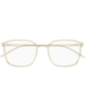 Saint Laurent Full-Rimmed Plano Lenses - White
