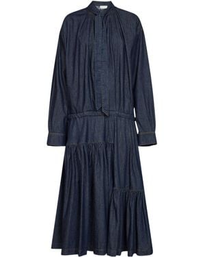 Dries Van Noten Long-Sleeved Dress - Blue