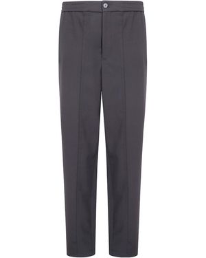 Emporio Armani Elastic Waist Casual Pants - Gray