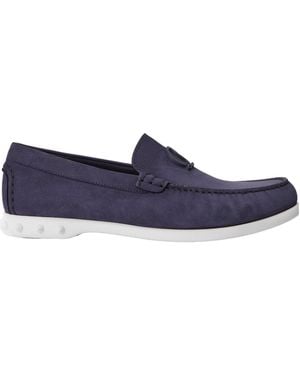 Christian Louboutin Tassel Suede Loafers - Blue