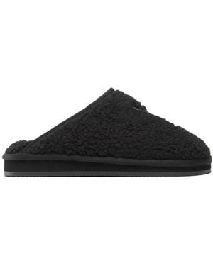 Polo Ralph Lauren Round-Toe Slippers - Black