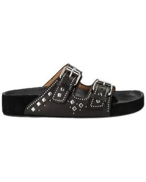 Isabel Marant Decorative Sequin Sandals - Black