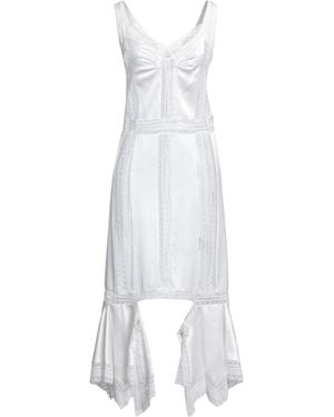 Burberry Solid Satin Sleeveless Gown - White
