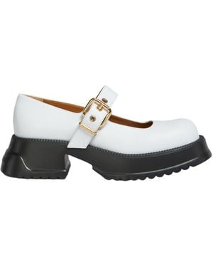 Marni Logo Mary Jane High Heels - White