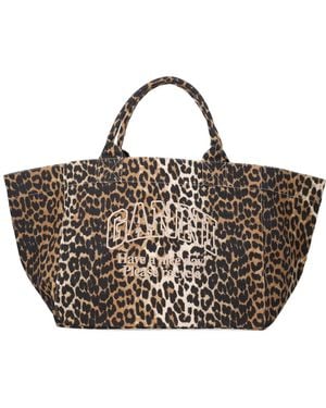 Ganni Patterned Handbag - Black