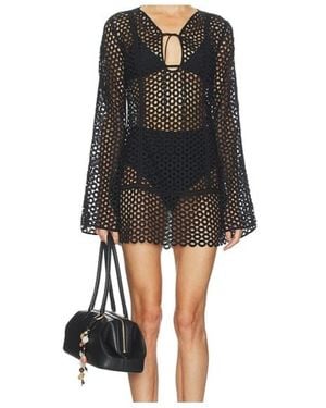 Cult Gaia Cut-Out Long-Sleeve Mini Dress - Black