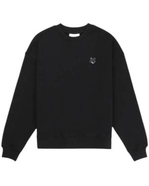 Maison Kitsuné Bold Fox Head Patch Comfort Sweatshirt - Black