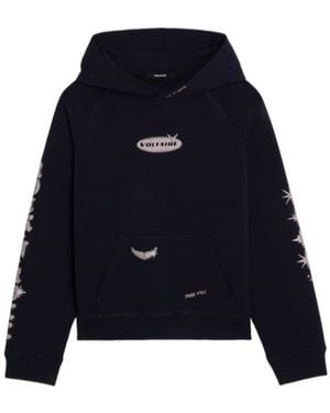 Zadig & Voltaire Logo Detail Hoodie - Blue