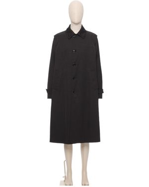 Valentino Long-Sleeved Trench Coat - Black