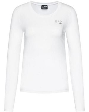 Emporio Armani Logo Long-Sleeved T-Shirt - White