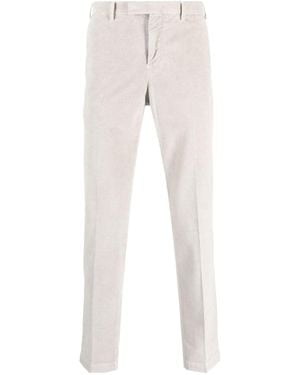 Pt Pantaloni Corduroy Slim-Cut Trousers - White