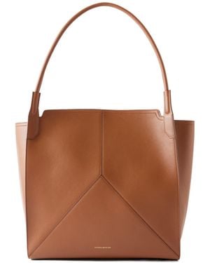 Victoria Beckham Soft Panelled Leather Tote - Brown