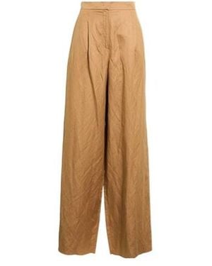 Max Mara Wide-Leg Trousers - Natural