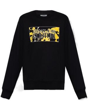 Versace Jeans Couture Couture Logo Printed Crewneck Sweatshirt - Black