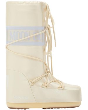 Moon Boot Icon Padded Lace-Up Boots - Natural