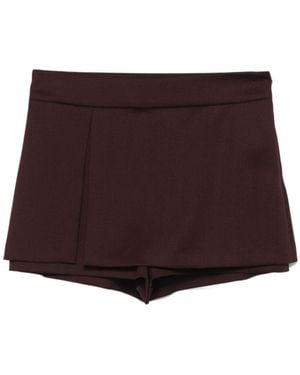 Pinko Novalis Twill Weave Shorts - Purple