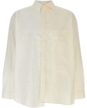 MM6 by Maison Margiela Two-Tone Poplin Shirt - White