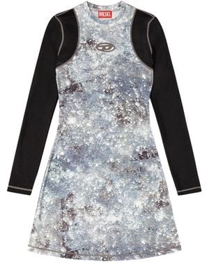 DIESEL D-Vanne Long Sleeved Mini Dress - Grey