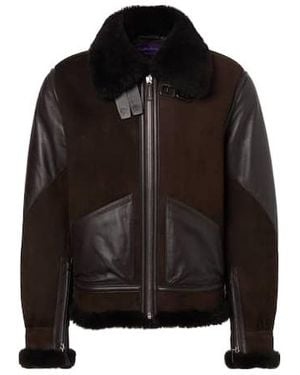 Ralph Lauren Leather And Suede Jacket - Black