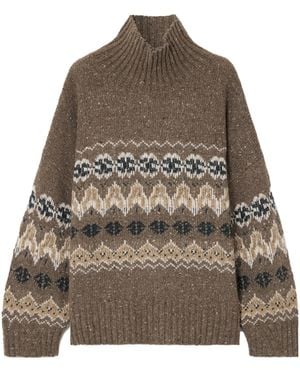 Altuzarra Wool-Blend Turtleneck Sweater - Brown