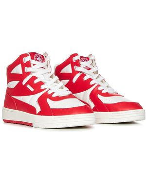 ビビットな赤☆【palm angels】university high top sneaker Palm Angels High-top sneakers for Men | Online Sale up to 35