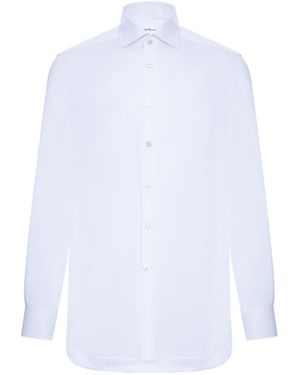 Kiton Buttoned-Cotton Shirt - White