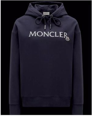Moncler Embroidered Logo Hoodie - Black