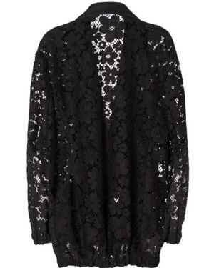 Fendi Floral-Lace Jacket - Black