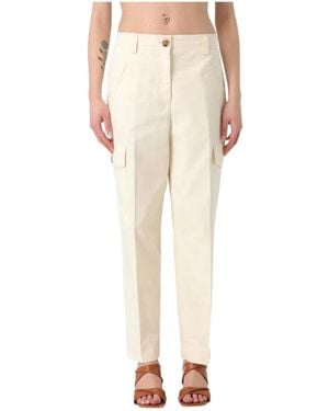 Twinset Logo Casual Pants - Natural