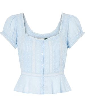 RIXO London Short-Sleeved Top - Blue