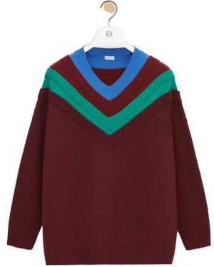 Loewe Layered Effect V-Neck Jumper