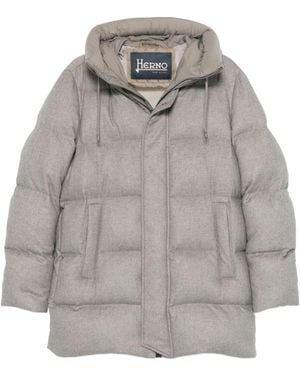 Herno Hooded Puffer Jacket - Gray