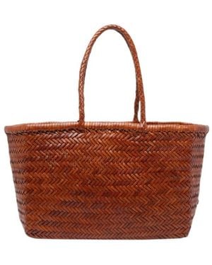 Dragon Diffusion Woven Handbag - Brown