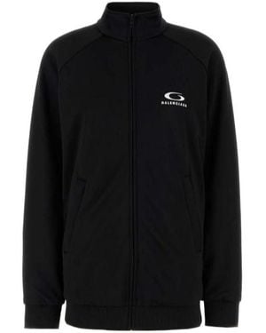 Balenciaga Back Cut-Out Tracksuit Dress - Black
