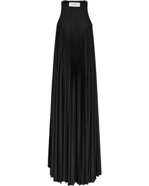 Sportmax Pleated Cut-Out Sleeveless Dress - Black