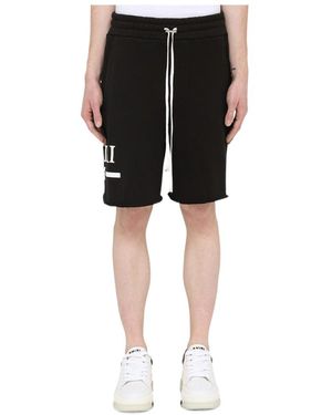 Amiri Logo-Print Drawstring Track Shorts - Black