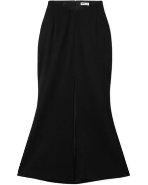Bally Wool Blend Midi Skirt - Black