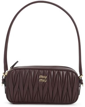 Miu Miu Lamb Leather Pouch - Purple